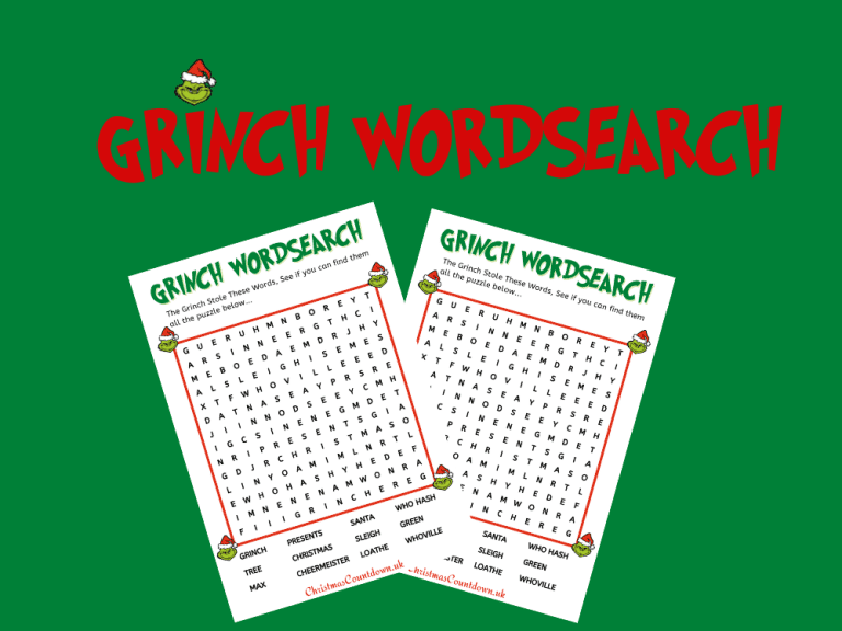 The Grinch Wordsearch