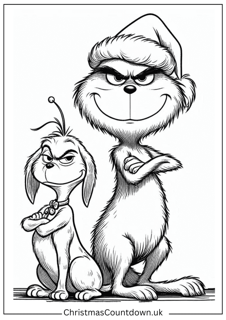 30+ Grinch Colouring Pages - Free & Printable