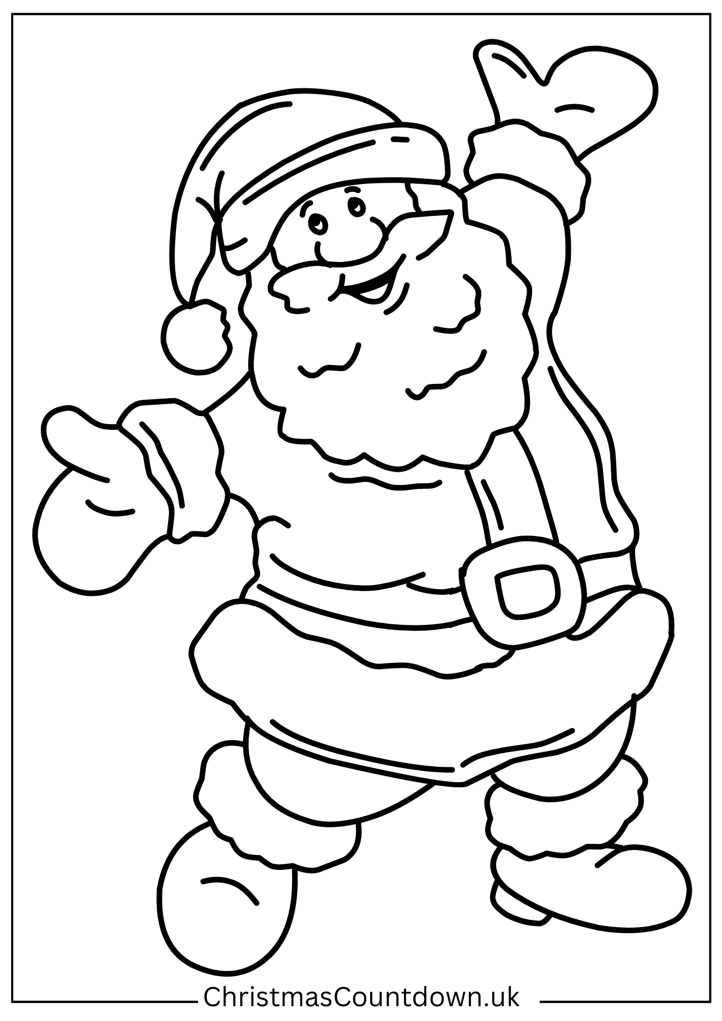 100 Santa Claus Colouring Pages - Free & Printable