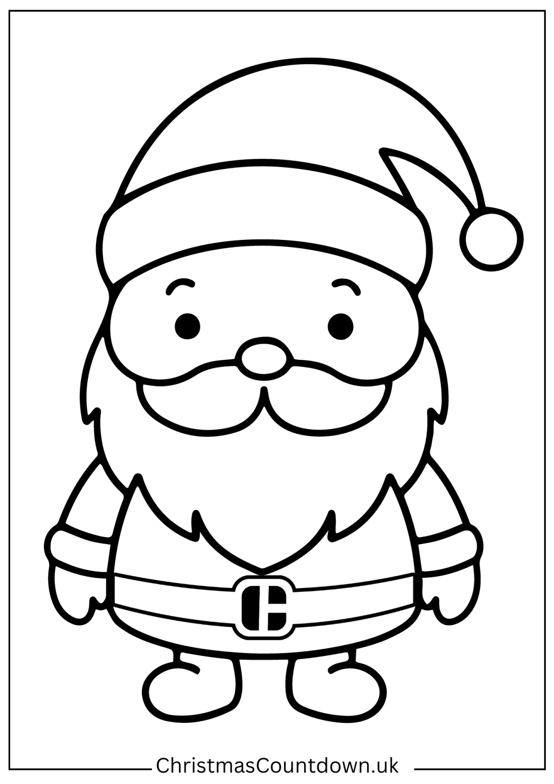 100 Santa Claus Colouring Pages - Free & Printable