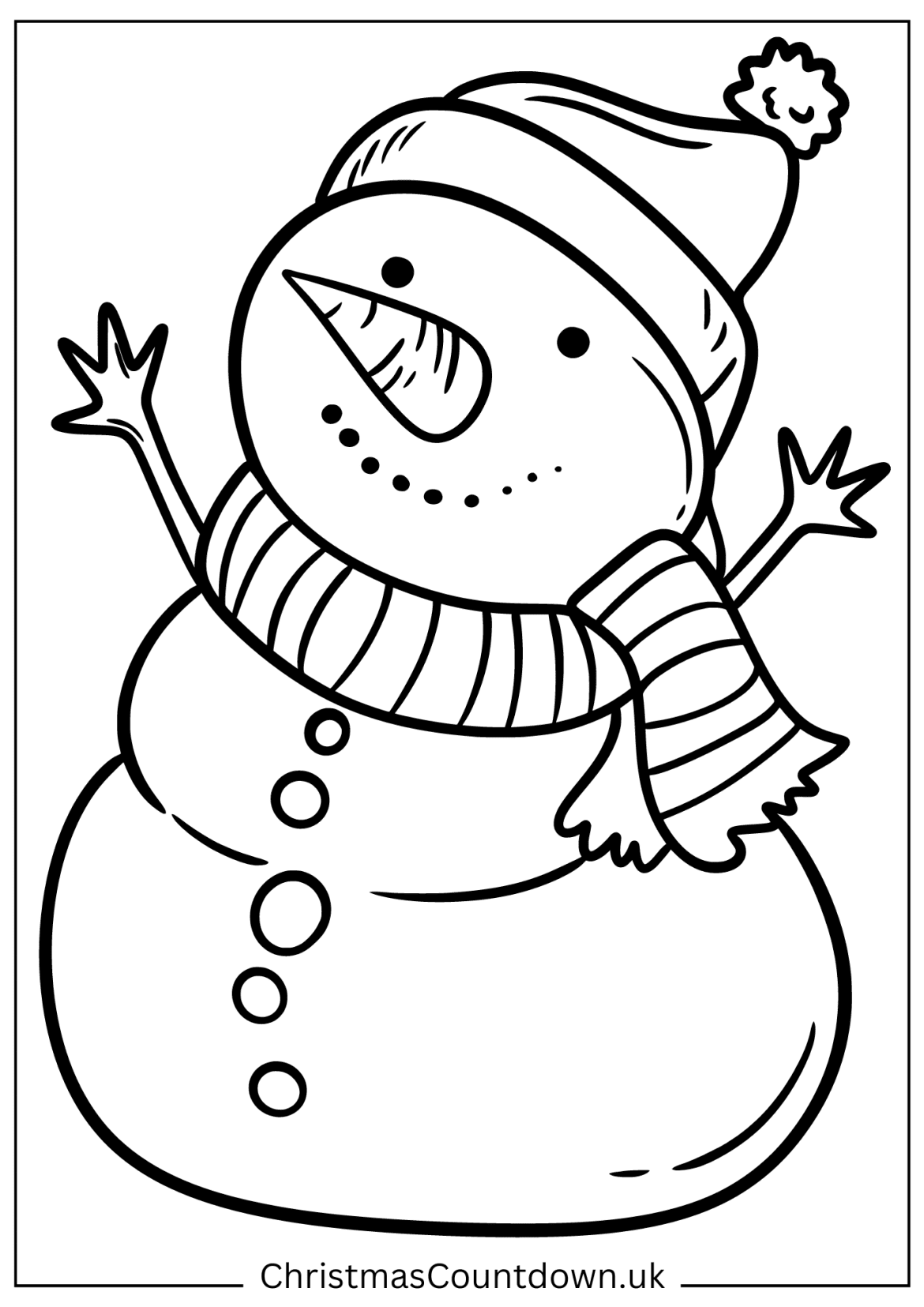 100 Snowman Colouring Pages - Free & Printable